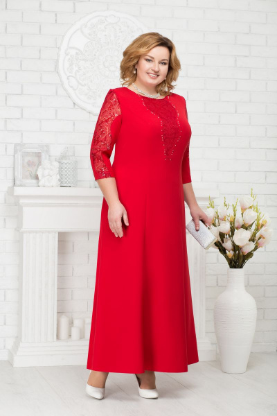 Платье Ninele 5682 красный - фото 1