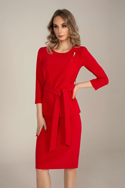 Блуза, юбка MARIKA 450 красный - фото 1
