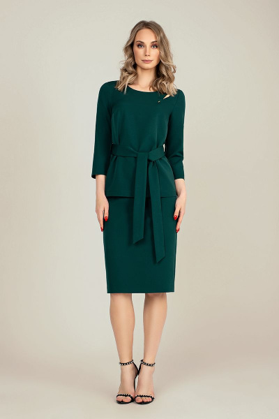 Блуза, юбка MARIKA 450 тёмно-зелёный - фото 1