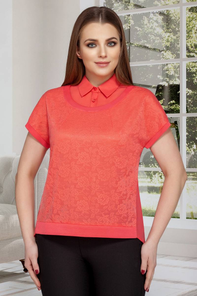 Блуза Pama Style 863 коралл - фото 1