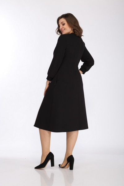Платье Lady Style Classic 2407 черно-бежевый - фото 6