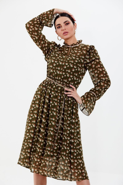 Платье Condra 4344 оливковый - фото 3