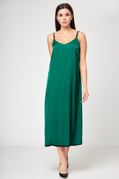 Платье Anelli 1180 черно-зеленый - фото 16