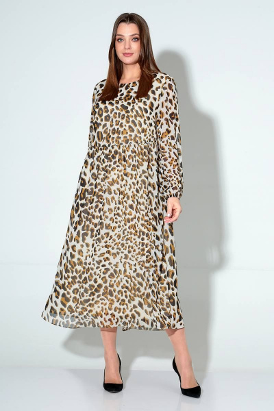 Жилет, платье Liona Style 813 леопард - фото 5