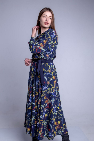 Платье АСВ 1148.2 темно-синий - фото 4