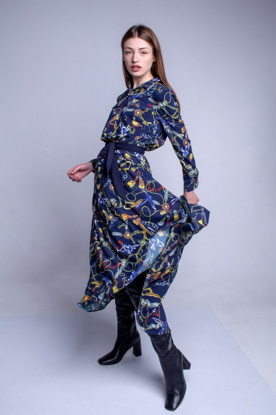 Платье АСВ 1148.2 темно-синий - фото 2