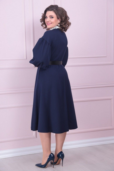 Платье LadisLine 1377 темно-синий - фото 6