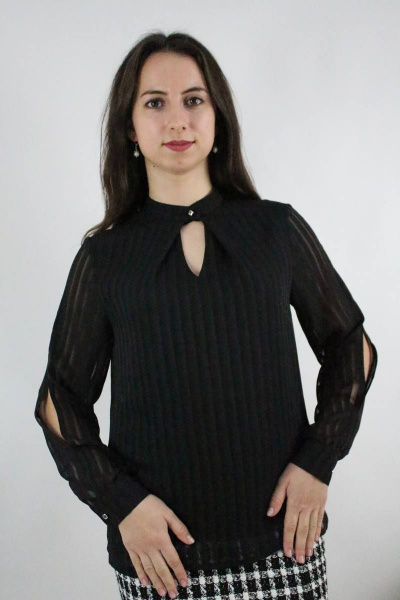 Блуза Стильная леди М-481 черный - фото 1