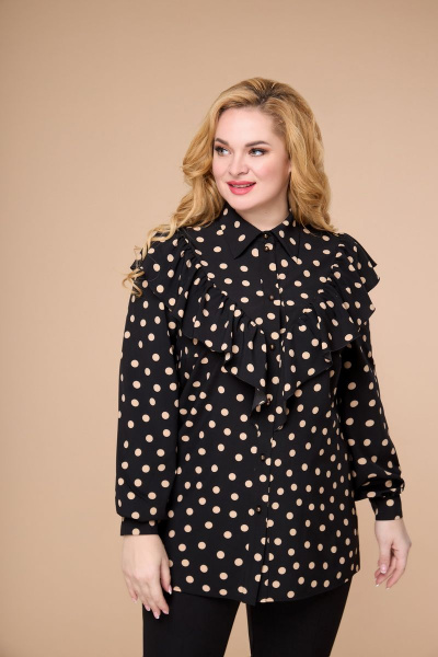 Блуза Svetlana-Style 1620 черный+горох - фото 1