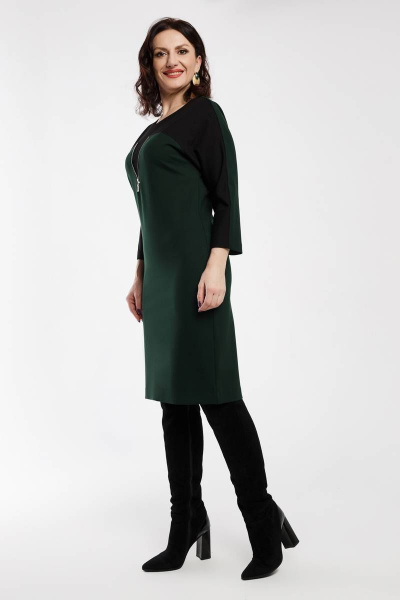 Платье Дорофея 586 темно-зеленый,изумрудный - фото 2