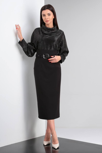 Блуза, юбка Viola Style 2678 черный - фото 1