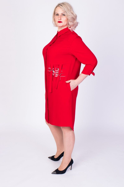Платье Содари 550 красный - фото 3