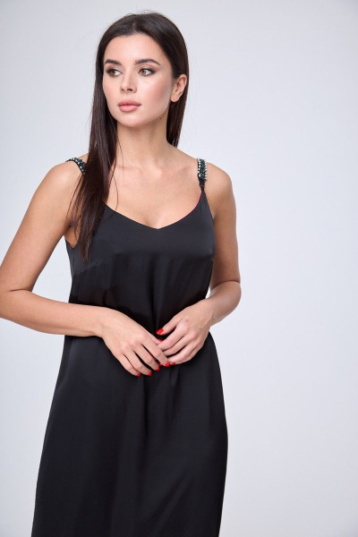 Платье Anelli 1180 черный-фуксия - фото 10
