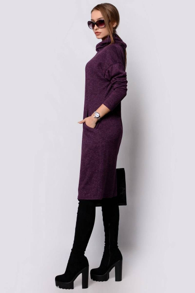 Платье PATRICIA by La Cafe F14720 фиолетовый - фото 2