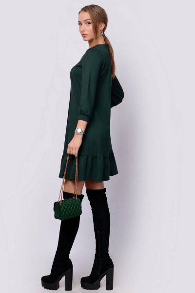 Платье PATRICIA by La Cafe F14973 темно-зеленый - фото 2
