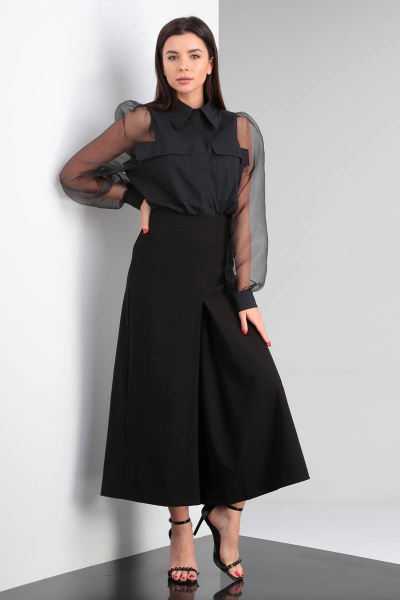Блуза, брюки Viola Style 20582 черный - фото 1