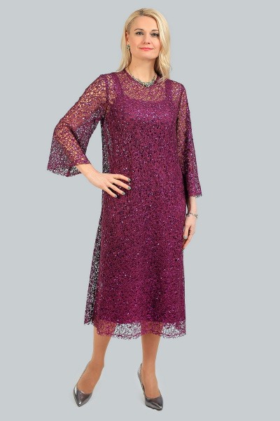 Платье MadameRita 1206 фиолет - фото 7