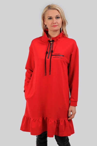 Платье MadameRita 1254 красный - фото 4