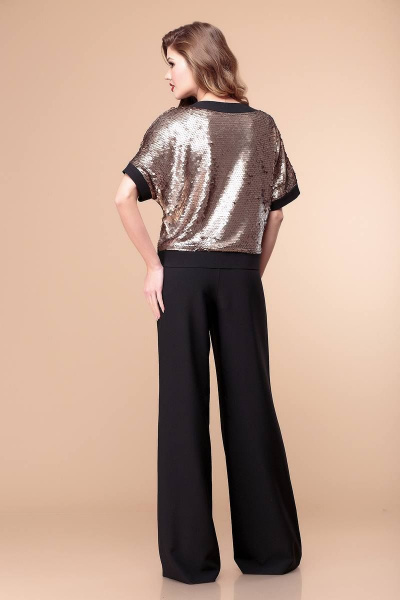 Блуза, брюки Romanovich Style 2-1926 черный/золото - фото 2