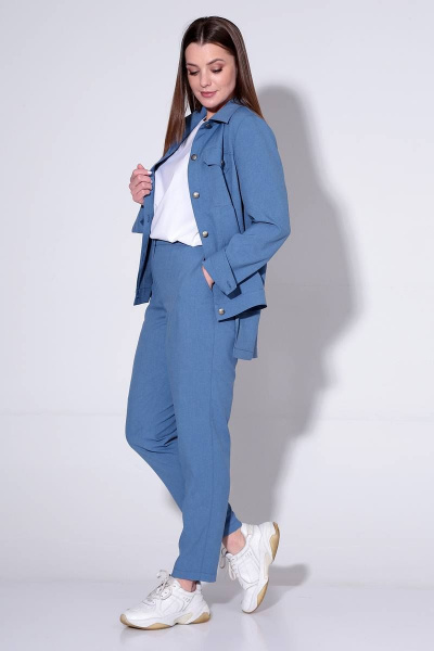 Брюки, куртка Liona Style 694 светло-синий - фото 2