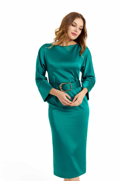 Платье VLADINI DR1501 зеленый - фото 1