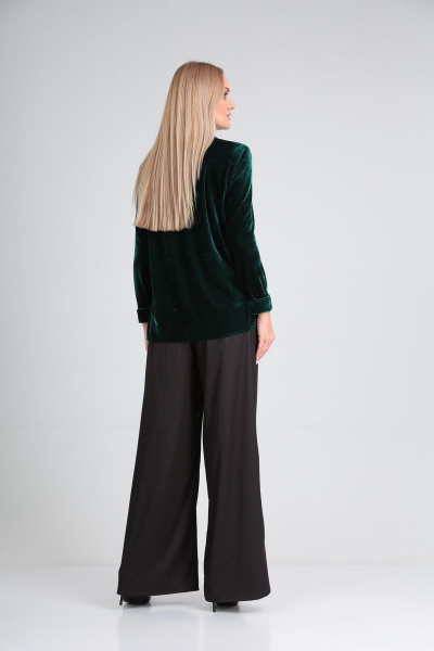 Блуза, брюки Lady Line 517 зеленый+черный - фото 3