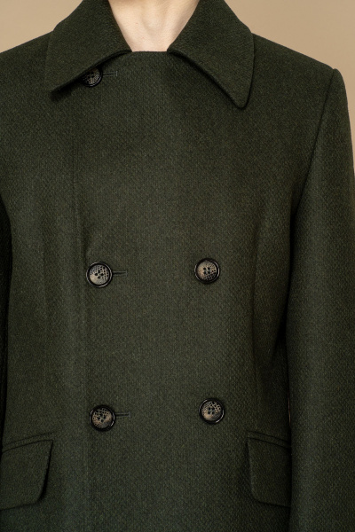Пальто Elema 1М-8651-1-188 темно-зеленый - фото 4