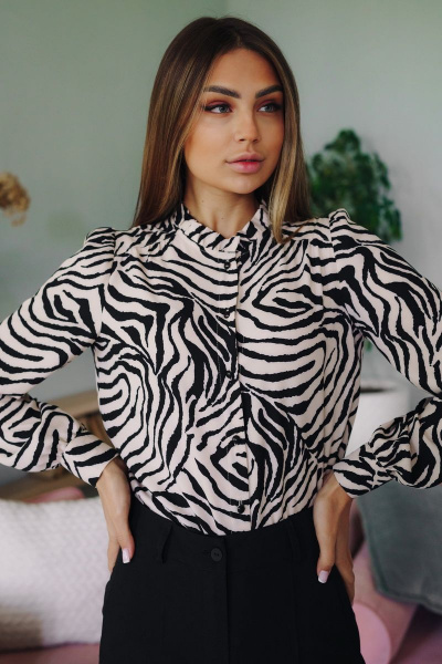 Блуза THE.WOMAN 541 леопард - фото 1