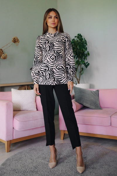 Блуза THE.WOMAN 541 леопард - фото 2