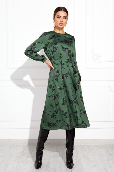 Жилет, платье Gizart 5103/1 зелено-черный - фото 2