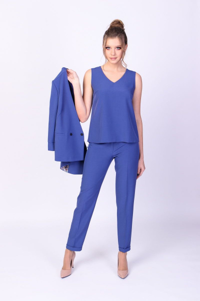 Блуза, брюки, жакет Содари 501 голубой - фото 2