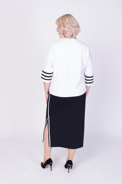 Жакет, юбка Содари 577 чёрно-белый - фото 4