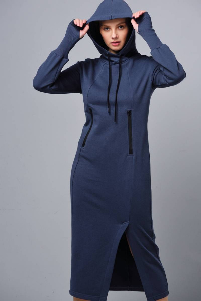 Платье Milla Jo & OWER 043 серо-синий - фото 2