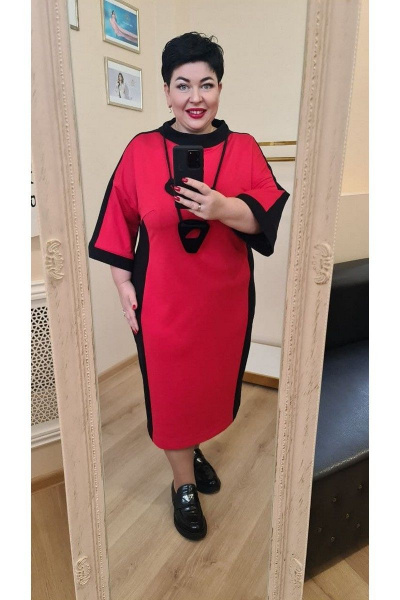 Платье Vittoria Queen 14113/2 красный-черный - фото 2