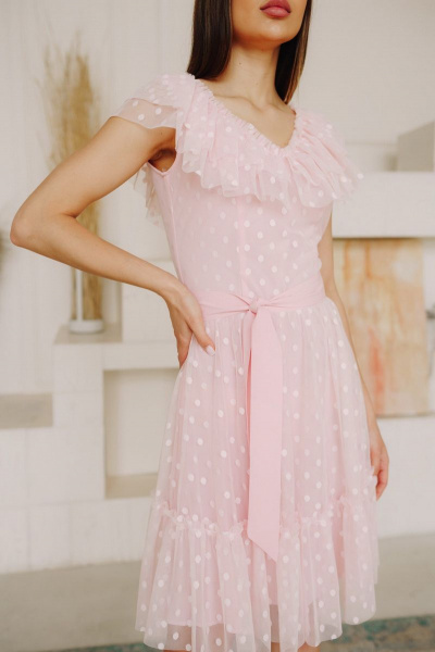 Платье THE.WOMAN 420 розовый - фото 1
