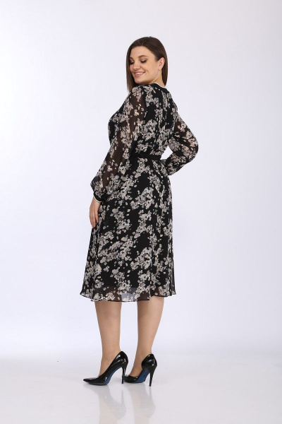 Платье Lady Style Classic 2316/1 черный-бежевый - фото 4