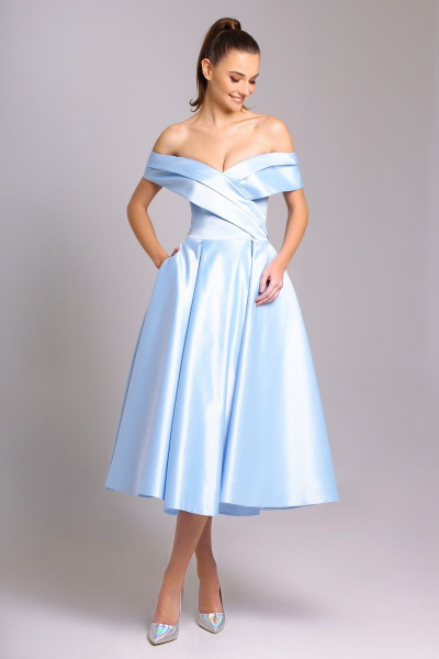 Платье Lady Lusso 23-21 голубой - фото 1