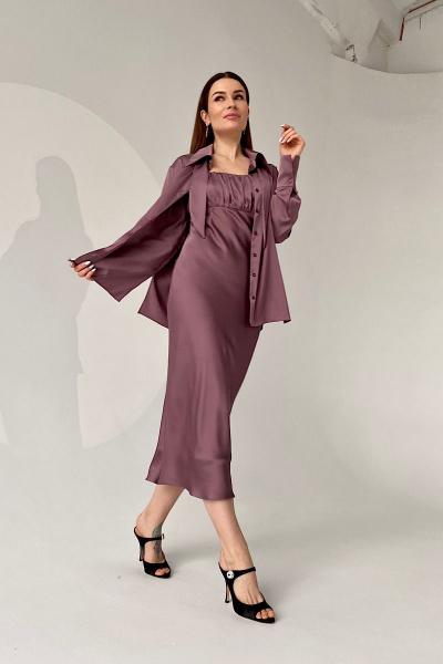Платье La Classe ПК0041 пурпурная-дымка - фото 5