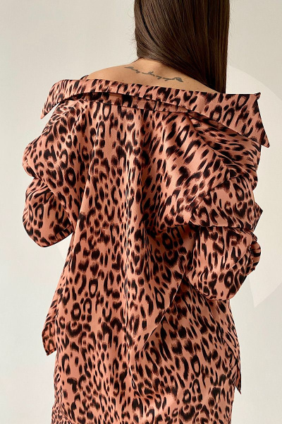 Рубашка La Classe РГ0043 розовый-леопард - фото 2