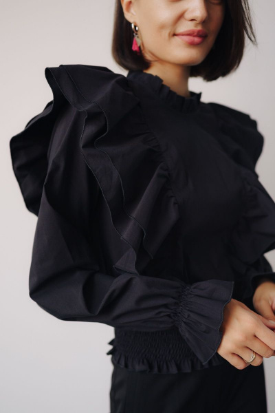 Блуза THE.WOMAN 489 черный - фото 2