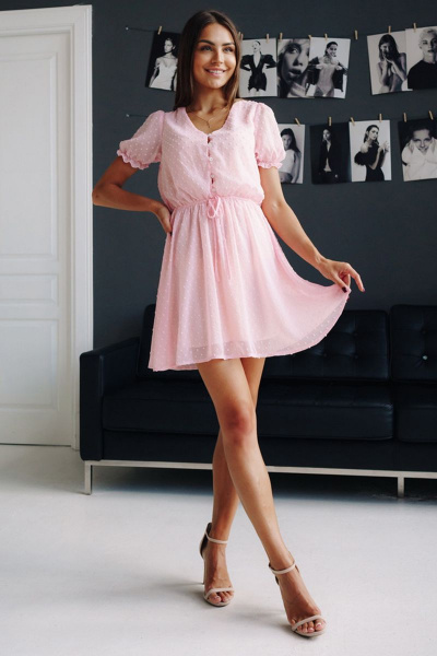 Платье THE.WOMAN 445 розовый - фото 1