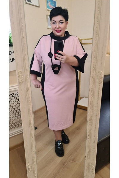 Платье Vittoria Queen 14113/4 розово-черный - фото 2