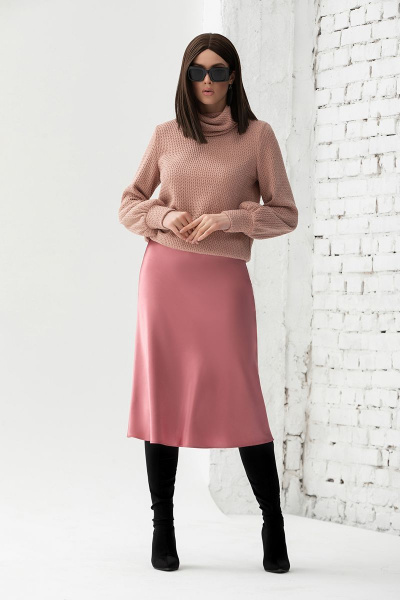 Джемпер, юбка Diva 1380-2 розовый - фото 1