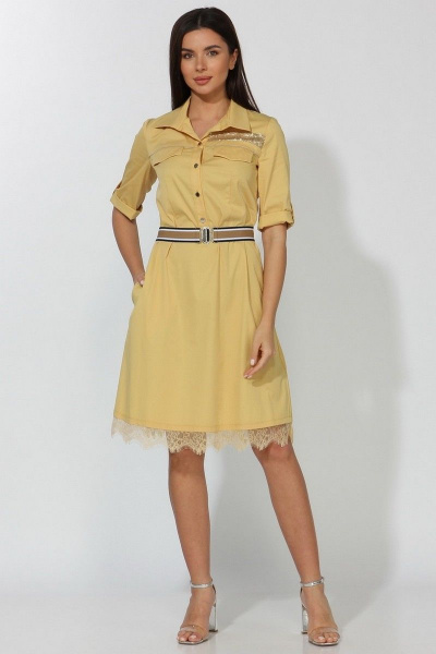 Платье Faufilure С477 желтый - фото 2