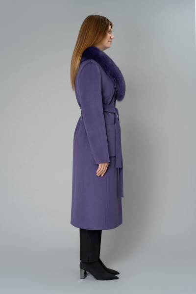 Пальто Elema 6-9024-1-164 фиолетовый - фото 2