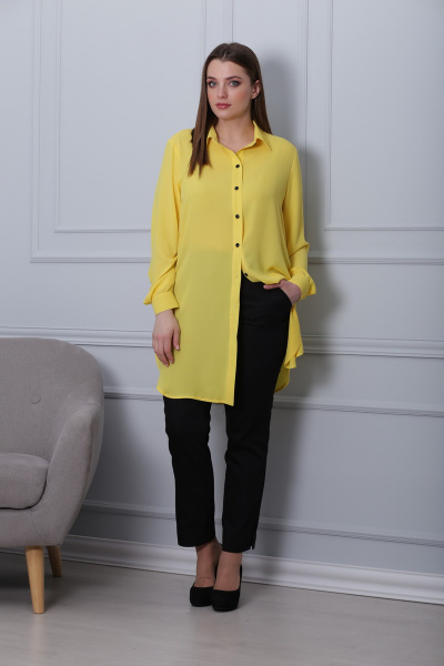 Блуза, брюки Michel chic 590 желтый+черный - фото 1