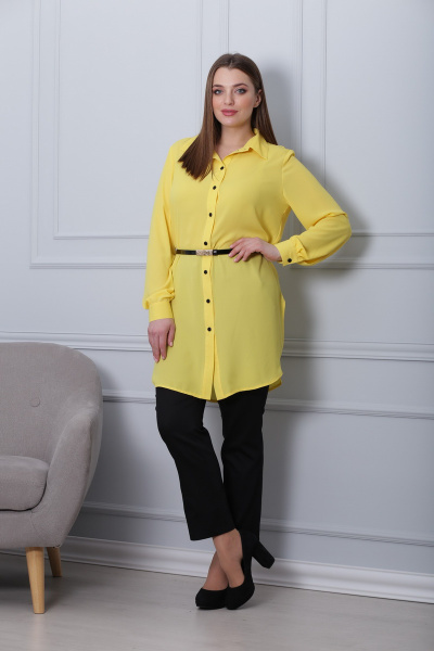 Блуза, брюки Michel chic 590 желтый+черный - фото 2