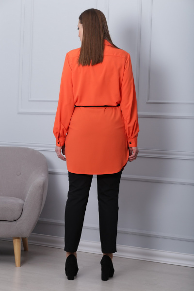 Блуза, брюки Michel chic 590 оранж+черный - фото 4