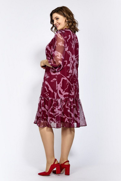 Платье Милора-стиль 927 бордо - фото 2