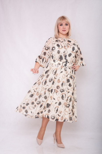 Платье АСВ 1237 молочный - фото 2